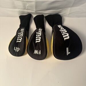 3 PK Wilson Hybrid Head Cover Black And Yellow